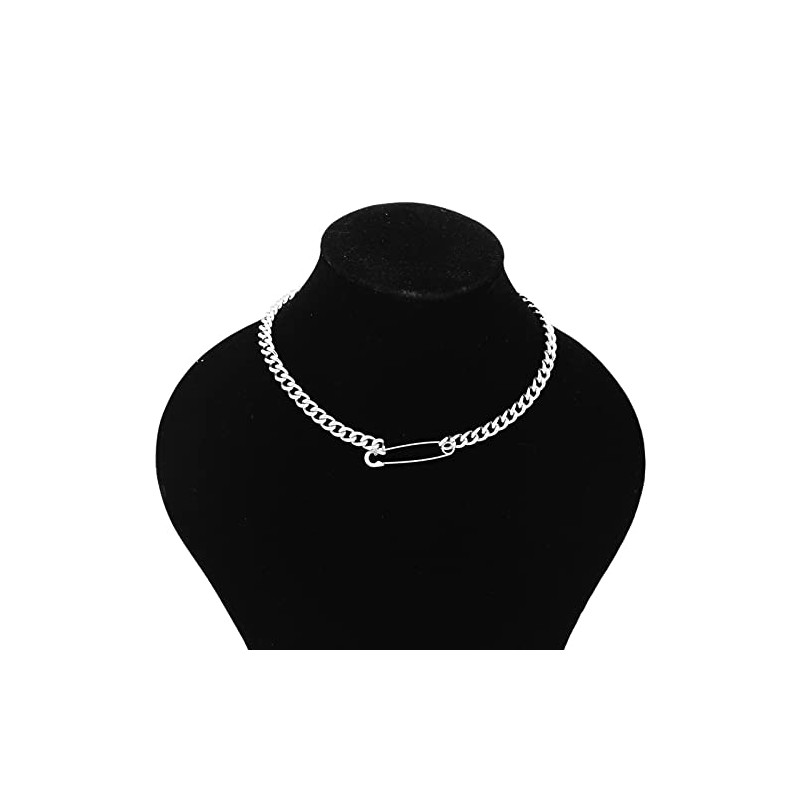 LIBERTY-M Necklace, Unisex, Safety Pin Chain, 0.2 inch (6 mm),