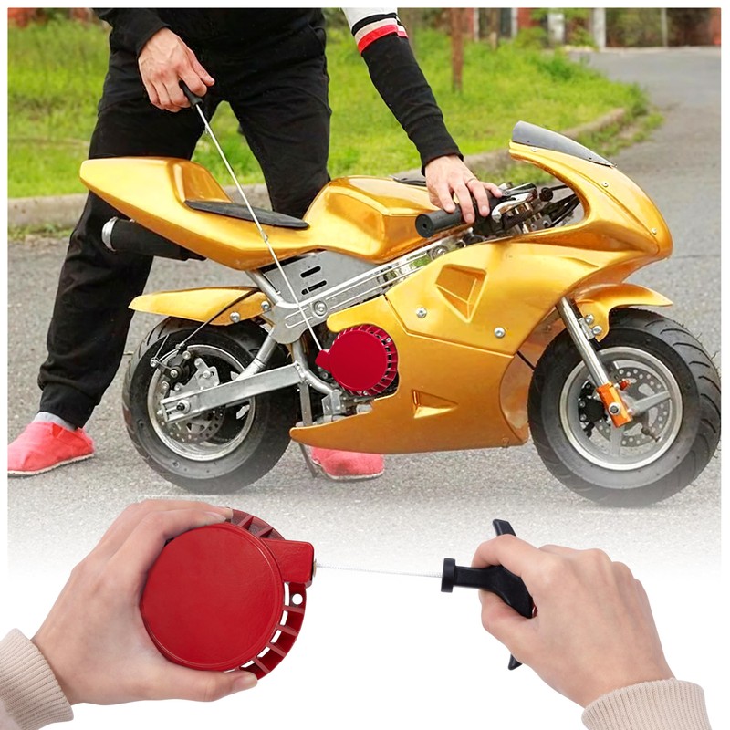 Tunejoy Pull Starter Motorcycle Return Starter Easy Pull Starter Aluminium