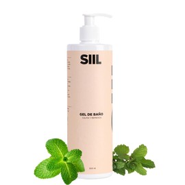 SIIL natürliches Duschgel, 500 ml, Reinigung und Feuchtigkeit für empfindliche Haut, Uni, ohne Parabene und Sulfate, mit ätherischen Ölen von Jojoba, Zeder und Rosmarin | tägliche Körperpflege