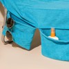 Brentfords Sun Lounger Towels, Sea Blue Beach Towel with Pockets