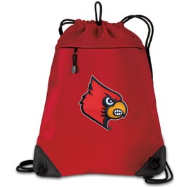 University of Louisville Drawstring Backpack Bag Louisville Cardinals Cinch Pack - UNIQUE MESH & MICROFIBER
