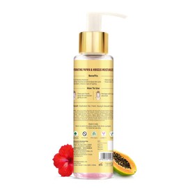Inveda Hydrating Papaya and Hibiscus Moisturizer with Wheat Germ Oil & Sweet Almond Oil to Give Moisturized and Even Skin Tone, 100ml