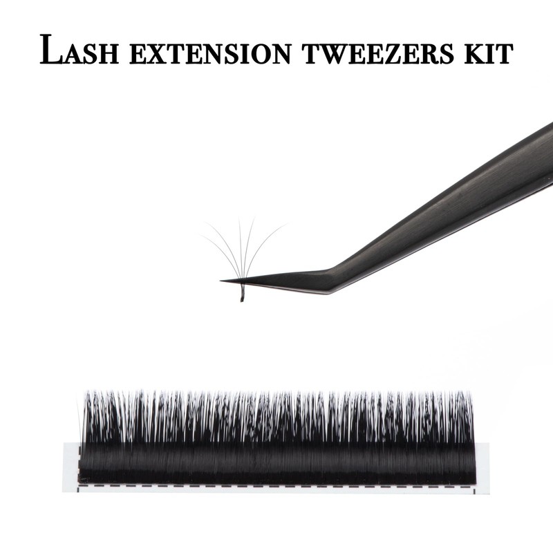 Eyelash Tweezers for Lash Extensions, Professional Lash Tweezers Kit