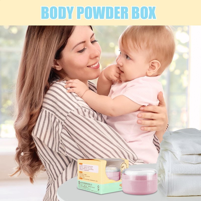 Powder Puff Case,Portable Bath Dusting Storage - Dusting Holder Container