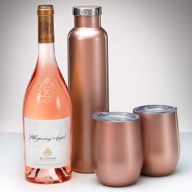 Wine Enthusiast SevenFifty 750mL- Rose Gold Growler/2 Tumbler