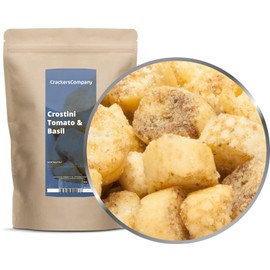 3 x 200 g bread cubes croutons with tomato and basil, vegetarian, vegan, lactose-free, crispy