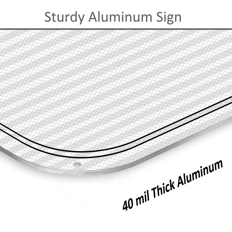 i-CowFun Reflective Aluminum Number Signs 5, Metal 12" X 12"