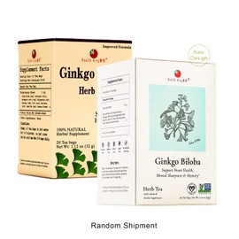 Health King Ginkgo Biloba Herb Tea, Teabags, 20 Count Box