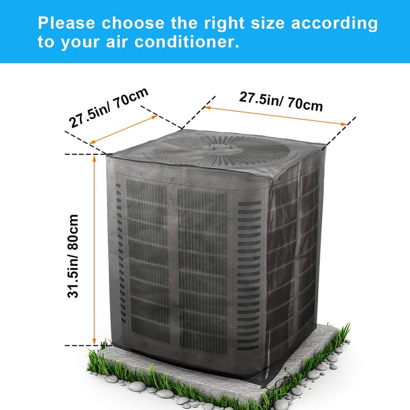 Luxiv Full Mesh Central Air Conditioner Cover, All Seasons Mesh