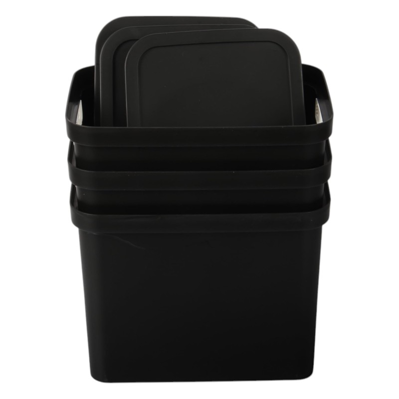 Jolie Max (Set of 3) Plastic Storage Boxes with Lid,