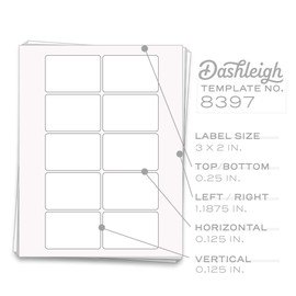 100 Premium Printable Labels for 8 oz Straight Sided Glass or PET Jars, 3x2 in.