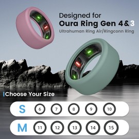 sylacor Ring Cover for Oura Ring Gen 4/ Gen 3, Anti-Scratch Elastic Silicone Oura Ring Case Protector for Men Women Working Out Gym