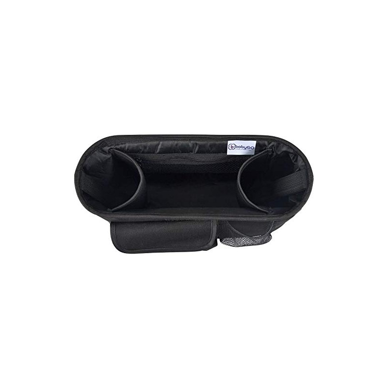 babyGO Pram Organiser Buggy - Pram Bag with Drink Holder