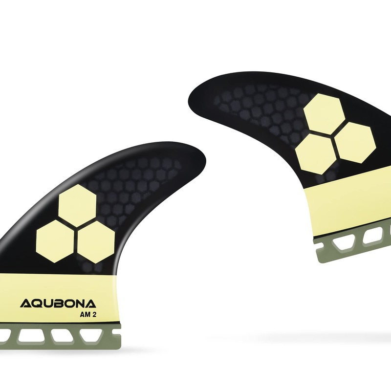 AQUBONA Surfboard Fin Single tab AM2 Fiberglass Surfing Thruster with