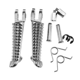 eMagTech Motorcycle Footrests 10 cm Foot Pegs Back Support Footrest Footrests Foot Rests Foot Rests Aluminium