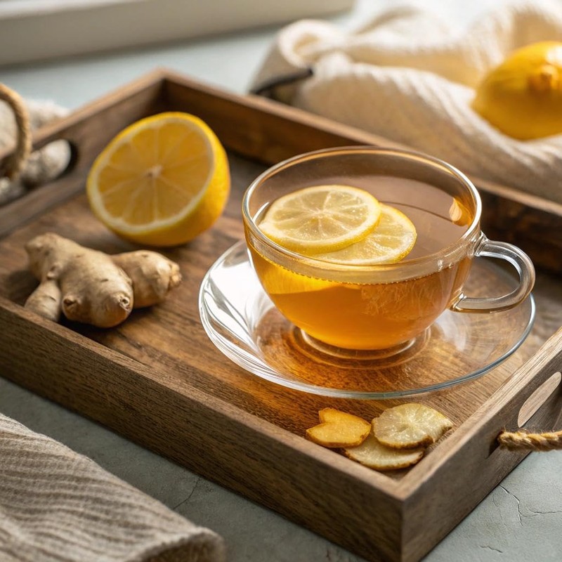 Twinings Lemon & Ginger Herbal Tea Individually Wrapped Bags, 50