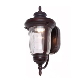 NINJAMO Bronze Motion Sensing LED Outdoor Wall Lantern Sconce 15.63" in 1 Pc
