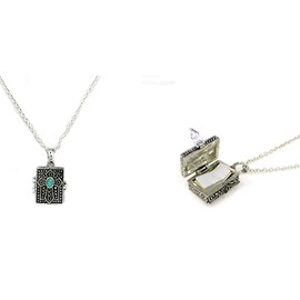 4031468 Prayer Locket Necklace Cross Christian Religous Keepsake Heirloom