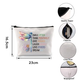 Dragon Makeup Bag Aesthetic Gift Inspirational Gift Dragonfly Memorial Gift (Smile Often CA)
