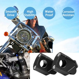 7/8" (22mm) Universal Motorcycle Handlebar Bar Risers - Motorcycle Bar Clamps Compatible with Pit Dirt Bikes Motorbike 0.71" (18mm) Backward or Forward/Height 1.5 "(38mm) - Black
