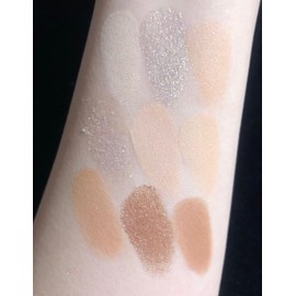 Okerker 9 Colors Glitter Matte Eyeshadow Palette, Nude Beige Brown Shimmer Eye Shadow Makeup, Daily Gloden Eye Makeup, Sparkly Metallic Eyeshadow Pallet#03 Neutral Brown Gold