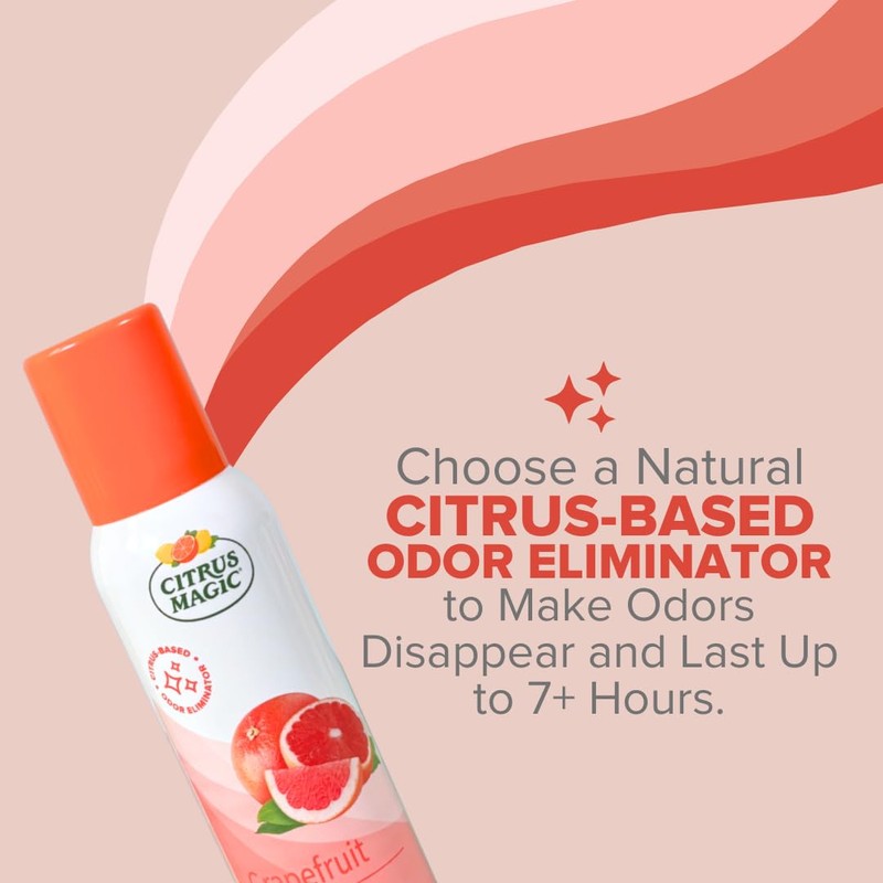 Citrus Magic Odor Eliminating Air Freshener Spray, Grapefruit, 3-Ounce, Pack