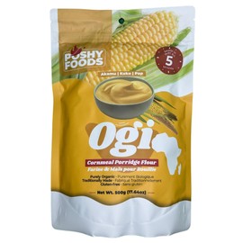 Poshy Foods Yellow Ogi – Organic Fermented Cornmeal Flour | Gut-Friendly Superfood | Baby Weaning Food | Non-GMO, Gluten-Free, Probiotic-Rich | 500g (Yellow Corn)