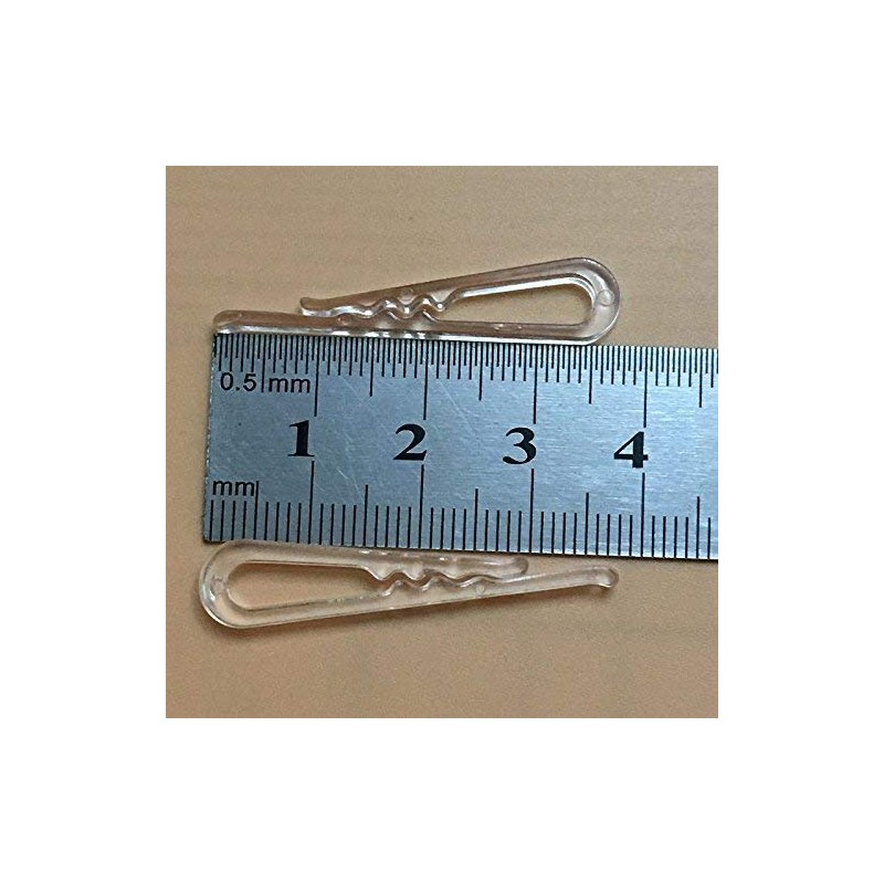 Apuxon U Shape Clear Durable Plastic Alligator Clips 100pcs Shirts