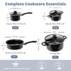 Imperial Home 7 Pc Carbon Steel Nonstick Cookware Set, Pots