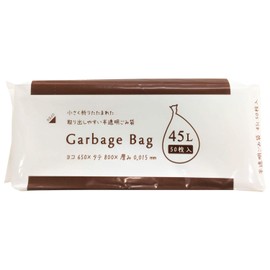 Japax CS-53 Garbage Bags, Translucent, 10.9 gal (45 L), Width 25.6 x Height 31.5 inches (65 x 80 cm), Thickness 0.0006 inches (0.015 mm), 32 Folds, Easy to Remove, Plastic Bags, Pack of 50