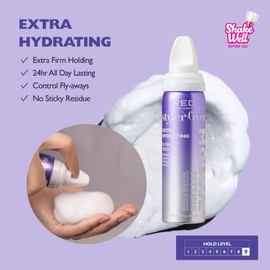 Red by Kiss Setting Mousse Braid Frizz Control, Curl Definition, Shine, Maximize Volume, Ultimate Hold, Long Lasting, Non Sticky Creamy Foam Style Perfector (2 Ounces, Extra Shine & Hydration)