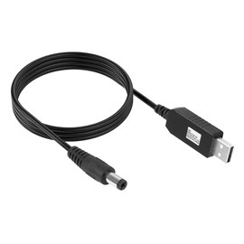 DC 5 V auf Gleichstrom 12 V USB-Spannungs-Konverter-Kabel, YACSEJAO Netzteil, USB-Kabel mit DC-Klinke, 5,5 x 2,1 mm für Lüfter, LED-Licht, Router-Lautsprecher (1 m)