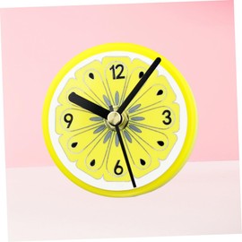 FUNOMOCYA 2pcs Magnetic Clock for Refrigerator Round Fruit Design Wall Clock Family Friendly Random Color