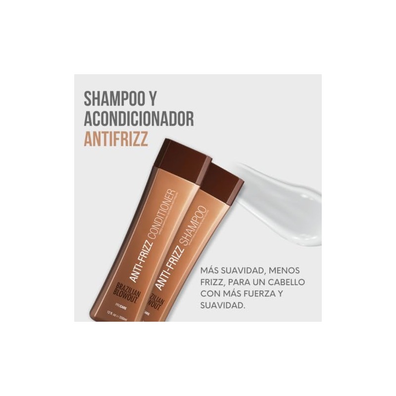 Brazilian Blowout Shampoo + Acondicionador Anti-frizz, Control de Frizz
