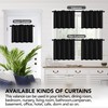 Deconovo Black Curtains 24 Inch Long, Cafe Curtains for Small