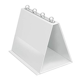 Veloflex 4101090 Table Flip Chart A4 Presentation Flip Chart Stand Ring Binder PVC Landscape Format White 1 Piece