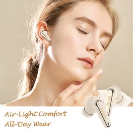 FVYAO Wireless Bluetooth 5.4 Earbuds Headphones: ANC/ENC Noise Cancelling Headphones with 60H Playtime, IPX5 Waterproof in Ear Earphones with 13mm Bass Stereo, Ideal for Cycling,Running,Workout