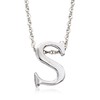 Ross-Simons "L- Sterling Silver Lowercase Initial Necklace. 18 inches