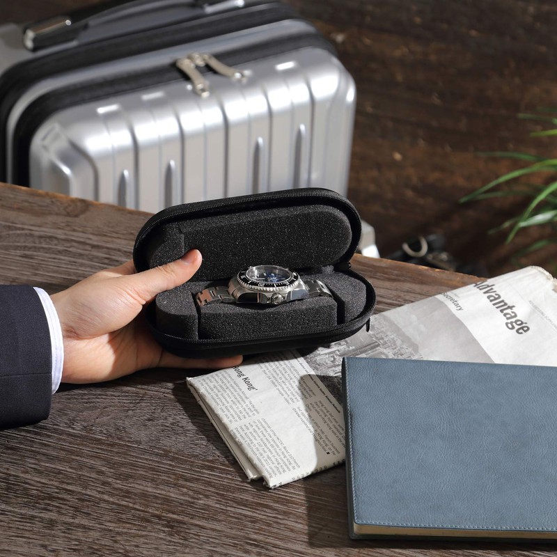 IGIMI(イギミ) 腕時計収納 携帯用 1本収納 ウォッチケース ブラック 黒 旅行・出張の持ち運びに便利 BI324197