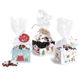 URSUS Ludwig Baehr 51290000F Set di Confezioni Dolce Avvento, 6 scatole Regalo in Vari Design, incl. Sacchetto in cellophane ed Etichetta, Biscotti, Stollen Natalizi, Cartone, Multicolore, 51290000F