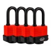 Lock Juego 4 Piezas De Candados De Seguridad Impermeables de 40mm color negro y rojo Lock J4CIL