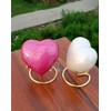 Pretty Set of 2 Pink and White Heart Keepsake Mini