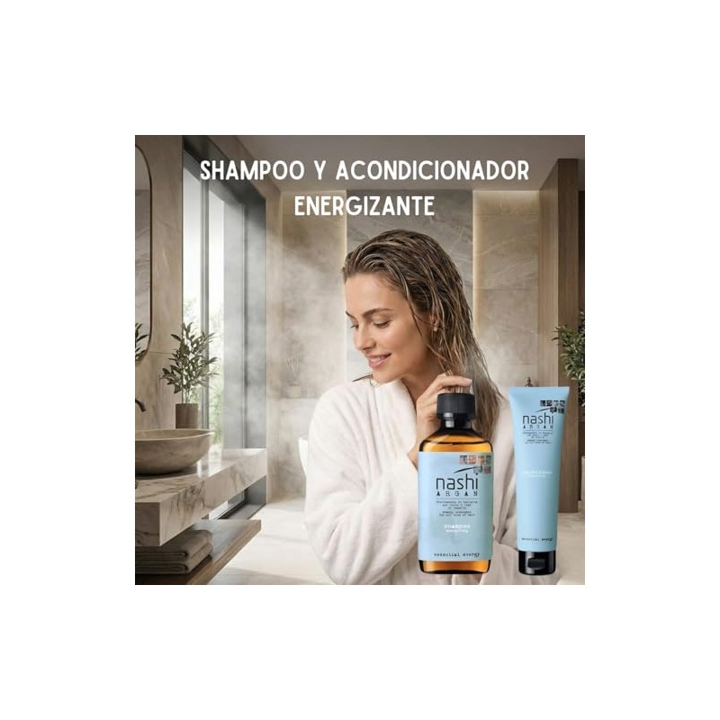 Nashi Argan Duo Shampoo y Acondicionador Energizante para Control de