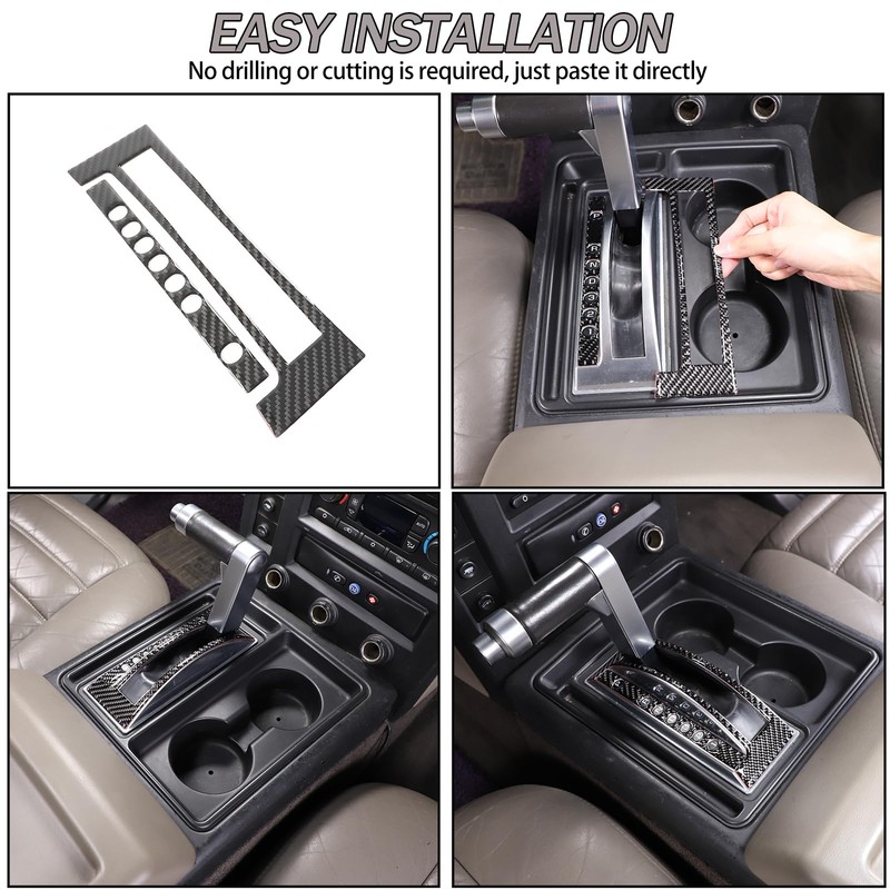 Lcojicep Gear Shift Panel Cover Trim Compatible with Hummer H2