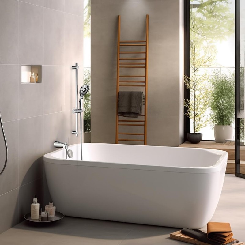 PROOX All Metal Diverter Tub Spout, 6 Settings Hand Held