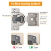 Chibery 4 Pack 7/16" Overlay 4D Concealed Hinges for Face