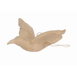 Décopatch - Ref SA154O - Hanging Bird - Papier Maché Object to Decorate - 22 x 24 x 9.5cm - Decorate with Décopatch Papers & PaperPatch Glue, Glitter, Paints, Brown