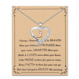 BNQL Running Pendant Necklace for Women Girls Runners Gifts Running Jewelry Runner Necklace Runner Gifts Marathon Gifts Stainless Steel, Stainless steel, copper