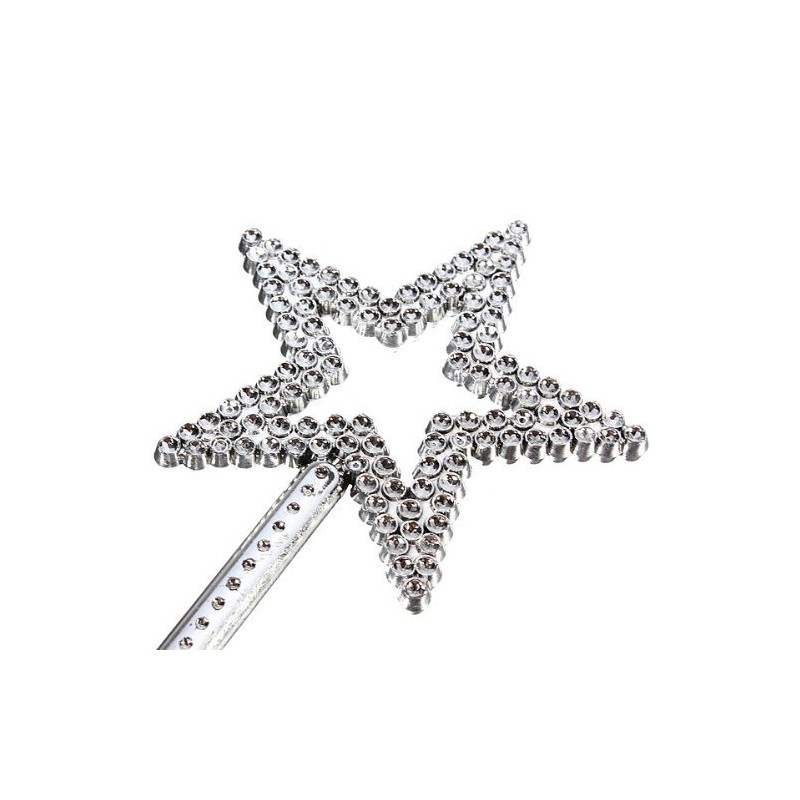 AKOAK Star Wand,13 Inches Silver Fairy Princess Angel Wand