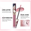 Metallic Shine Liquid Lip Gloss, Glitter Pink Liquid Lipstick for